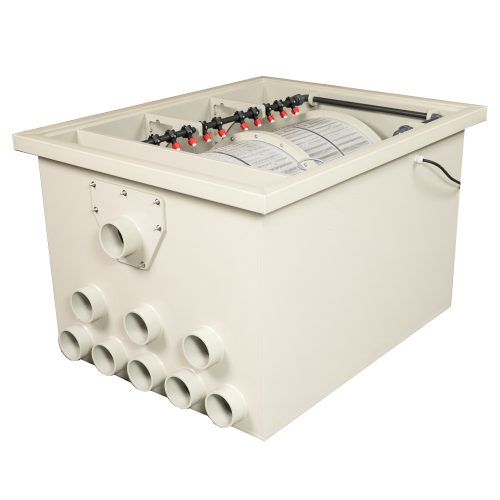 Trommelfilter PP100N inkl. eingebauter Spülpumpe und Standard Steuerung